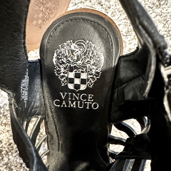 Vince Camuto Suede Zip Black Bootie Heels - 5 - Picture 8 of 9